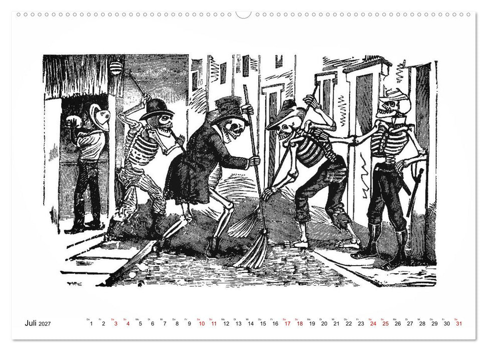 Calaveras - Totenköpfe und Skelette (CALVENDO Premium Wandkalender 2027)