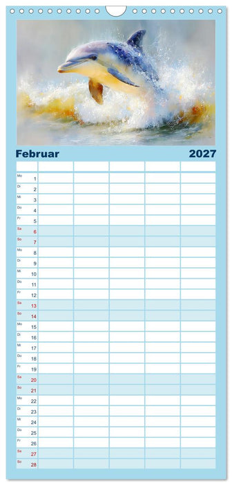 Delfine. Botschafter und Tänzer der Meere (CALVENDO Familienplaner 2027)