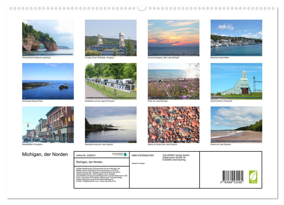 Michigan, der Norden (CALVENDO Wandkalender 2027)
