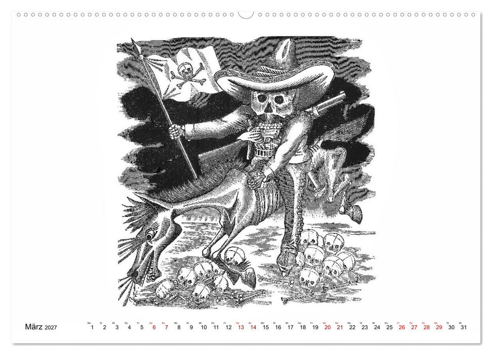 Calaveras - Totenköpfe und Skelette (CALVENDO Wandkalender 2027)