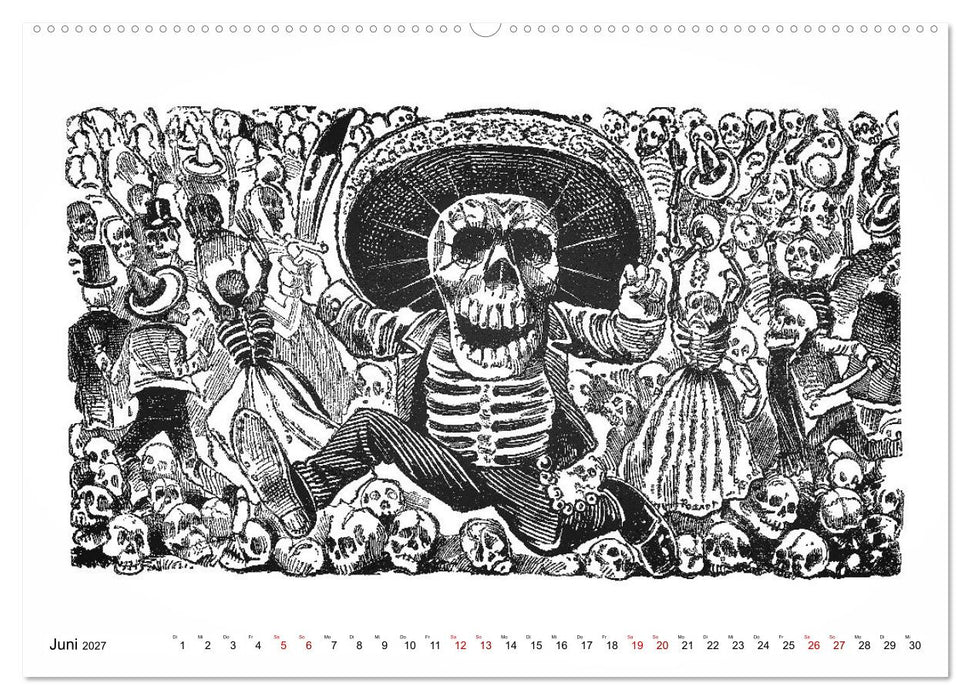 Calaveras - Totenköpfe und Skelette (CALVENDO Wandkalender 2027)