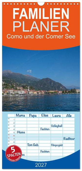 Como und der Comer See (CALVENDO Familienplaner 2027)