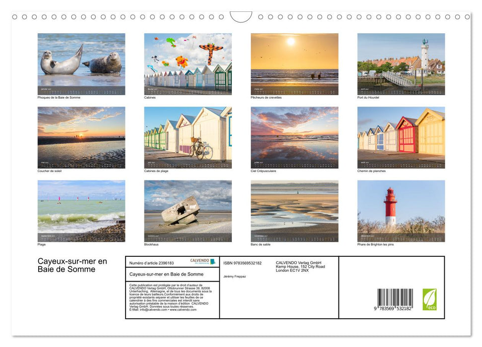 Cayeux-sur-mer en Baie de Somme (CALVENDO Calendrier mensuel 2027)