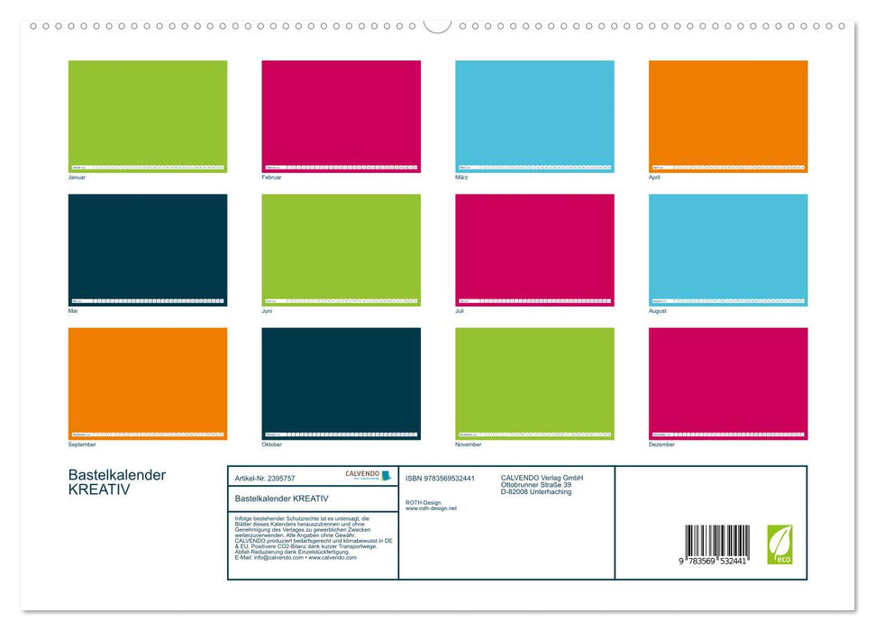 Bastelkalender KREATIV (CALVENDO Premium Wandkalender 2027)