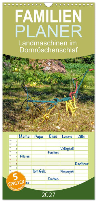 Landmaschinen im Dornröschenschlaf (CALVENDO Familienplaner 2027)