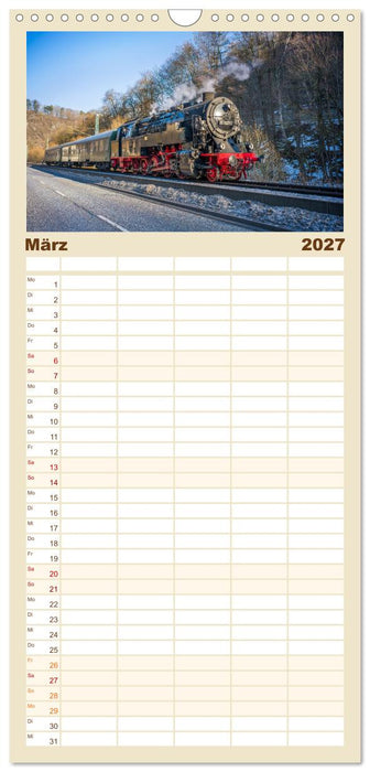 Dampflokomotiven im Harz - Eine Reise in die goldene Ära der Eisenbahn (CALVENDO Familienplaner 2027)
