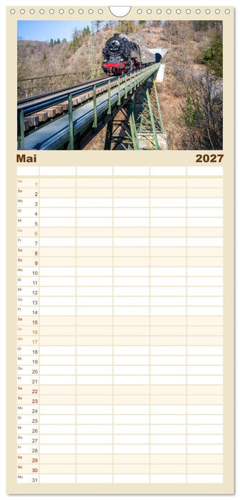 Dampflokomotiven im Harz - Eine Reise in die goldene Ära der Eisenbahn (CALVENDO Familienplaner 2027)