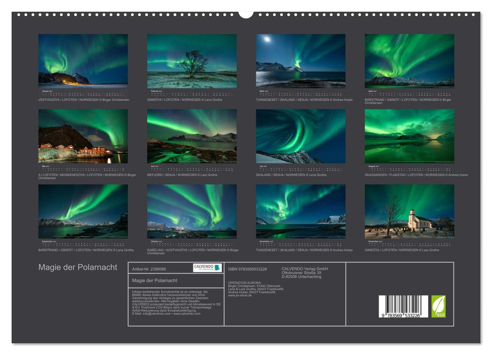 Magie der Polarnacht (CALVENDO Wandkalender 2027)
