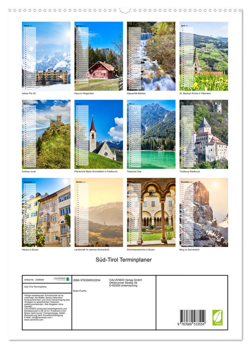 Süd-Tirol Terminplaner (CALVENDO Wandkalender 2027)