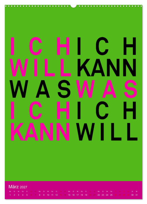 Aufstehen, Krone richten, weitergehen (CALVENDO Wandkalender 2027)