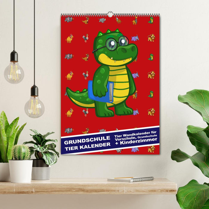 Grundschule Tier Kalender - Tier Wandkalender für Vorschule, Grundschule und Kinderzimmer (CALVENDO Wandkalender 2027)
