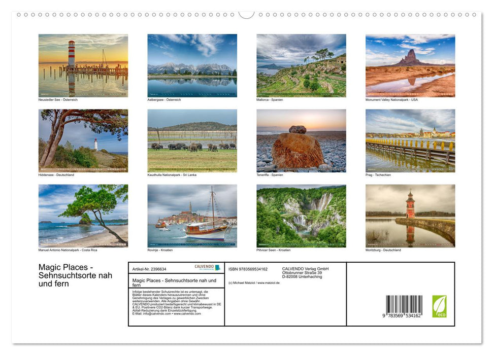 Magic Places - Sehnsuchtsorte nah und fern (CALVENDO Premium Wandkalender 2027)