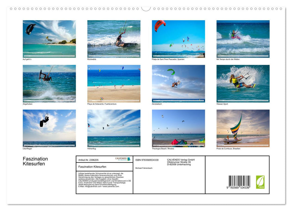 Faszination Kitesurfen (CALVENDO Premium Wandkalender 2027)