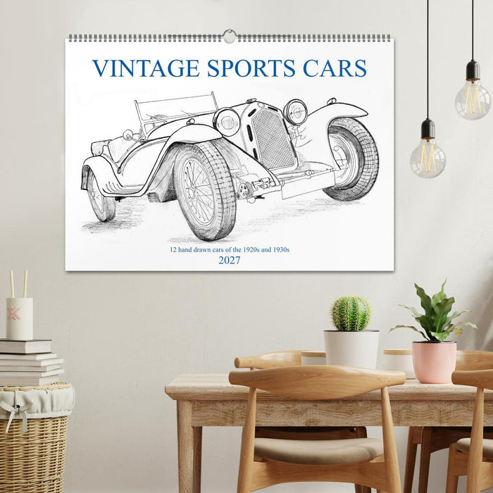 Vintage Sports Cars (CALVENDO Wandkalender 2027)
