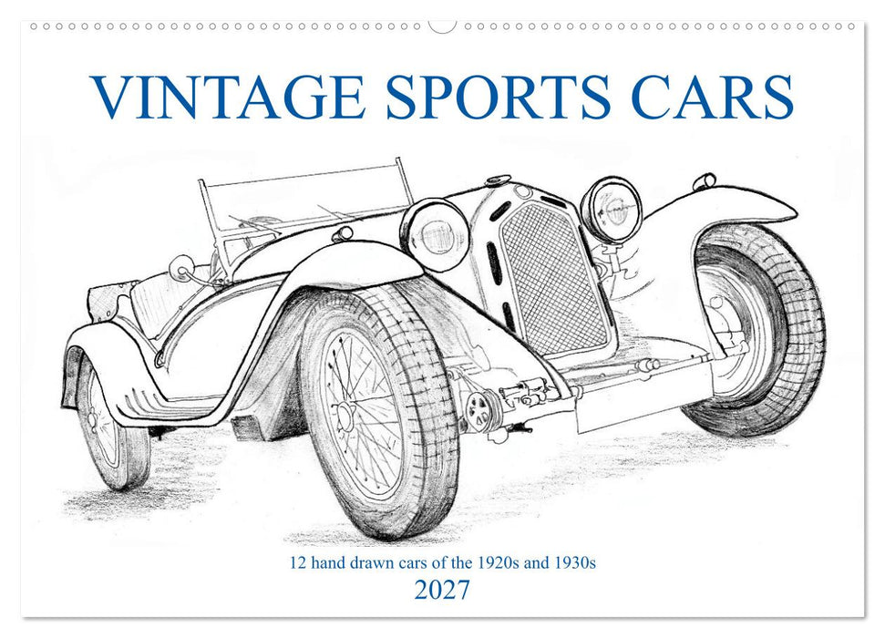 Vintage Sports Cars (CALVENDO Wandkalender 2027)