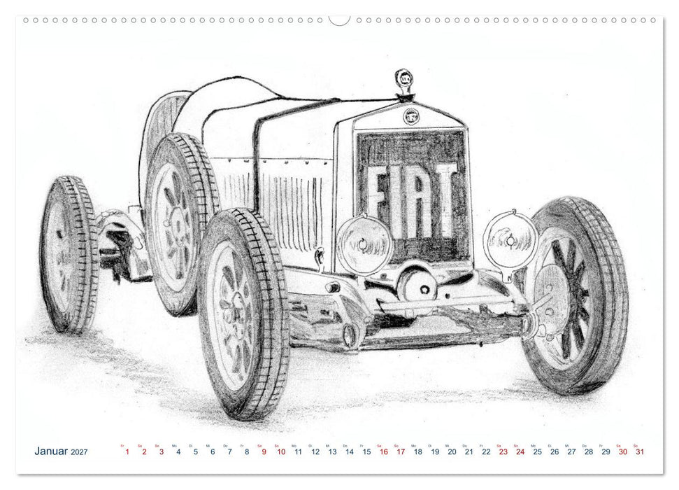 Vintage Sports Cars (CALVENDO Wandkalender 2027)