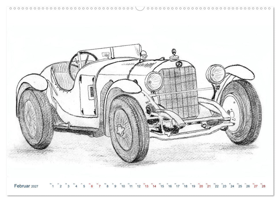 Vintage Sports Cars (CALVENDO Wandkalender 2027)
