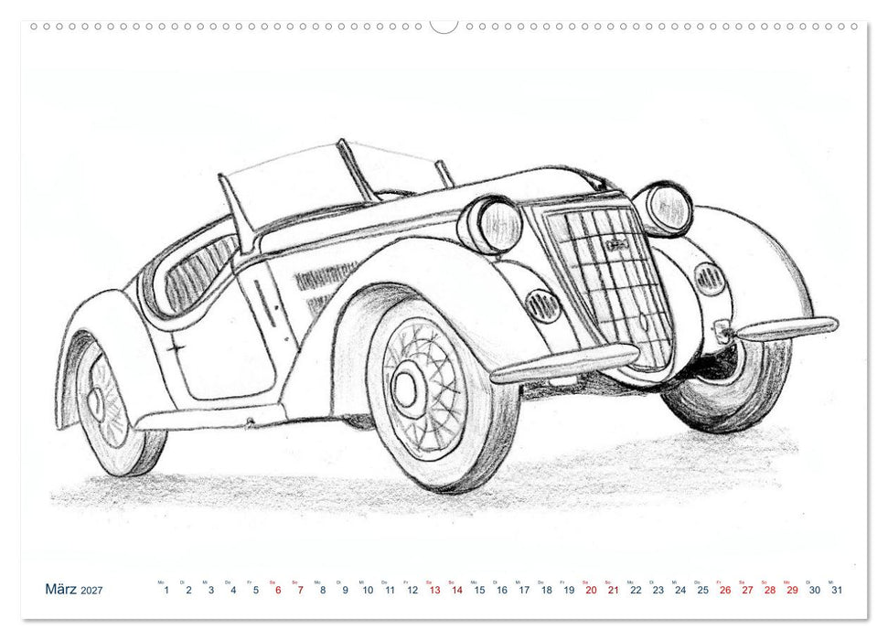 Vintage Sports Cars (CALVENDO Wandkalender 2027)