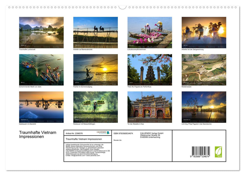 Traumhafte Vietnam Impressionen (CALVENDO Premium Wandkalender 2027)