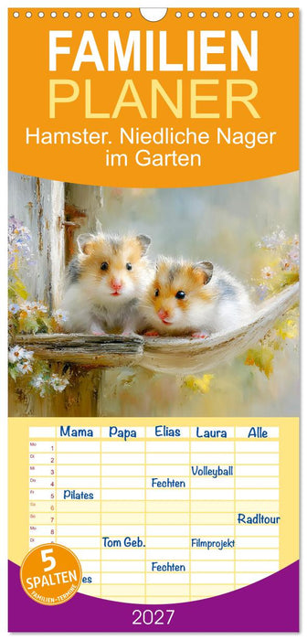 Hamster. Niedliche Nager im Garten (CALVENDO Familienplaner 2027)