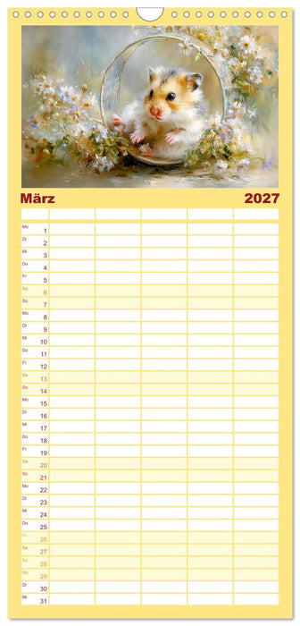 Hamster. Niedliche Nager im Garten (CALVENDO Familienplaner 2027)