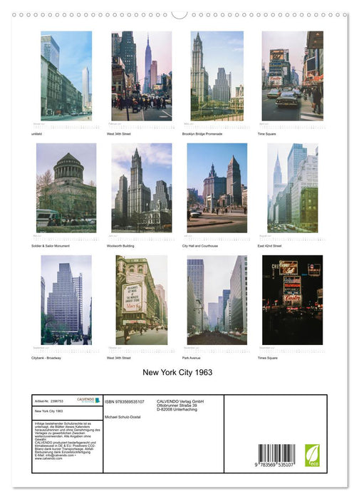 New York City 1963 (CALVENDO Wandkalender 2027)