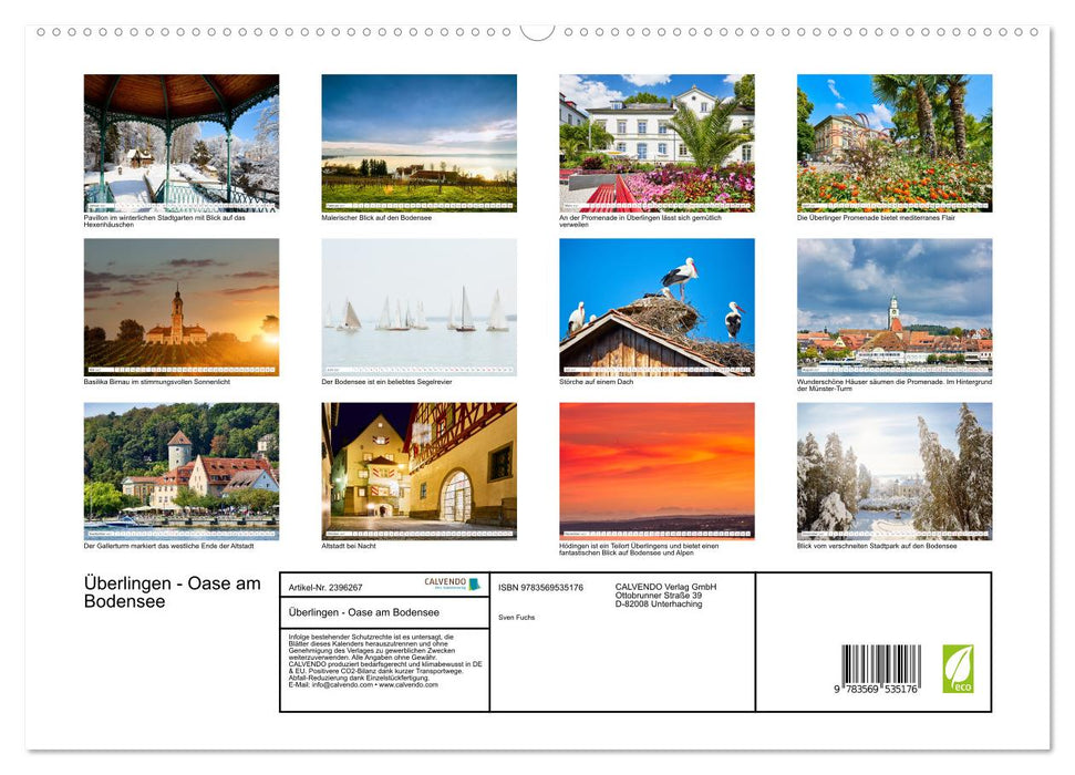 Überlingen - Oase am Bodensee (CALVENDO Premium Wandkalender 2027)