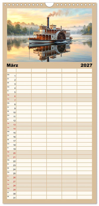 Nostalgisch auf Reisen (CALVENDO Familienplaner 2027)