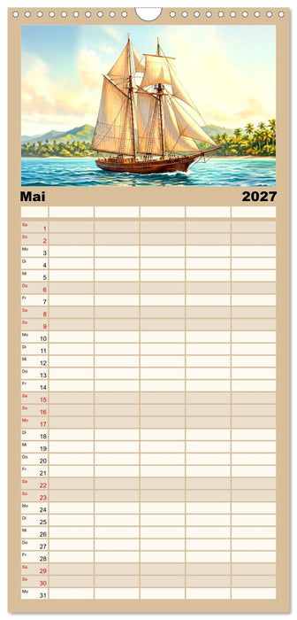 Nostalgisch auf Reisen (CALVENDO Familienplaner 2027)