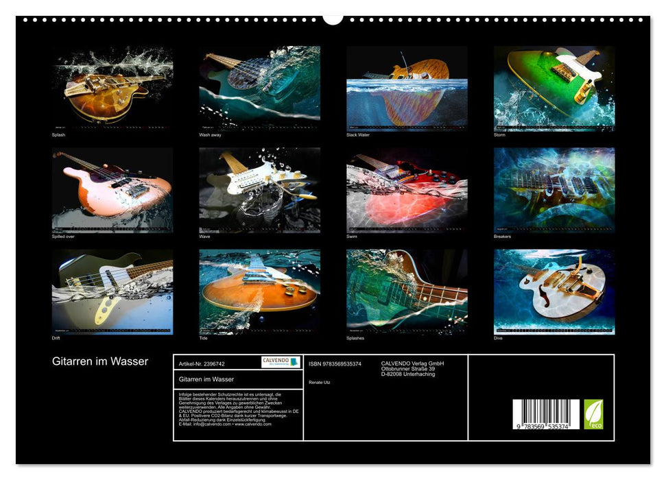 Gitarren im Wasser (CALVENDO Wandkalender 2027)