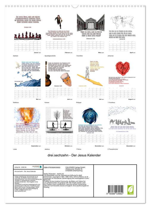 drei.sechzehn - Der Jesus Kalender (CALVENDO Wandkalender 2027)