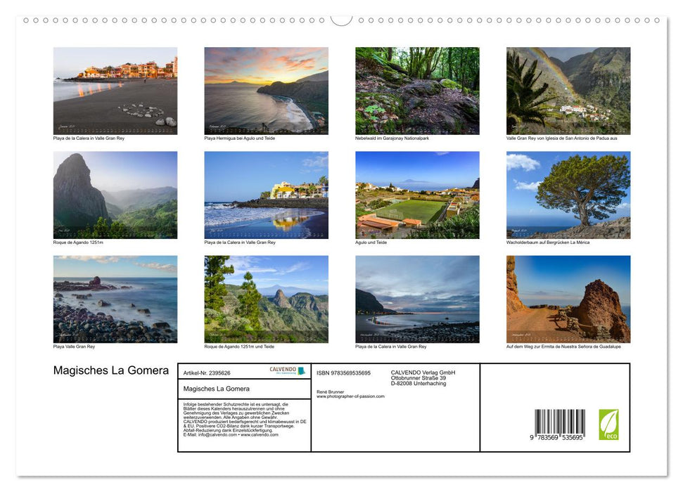 Magisches La Gomera (CALVENDO Wandkalender 2027)