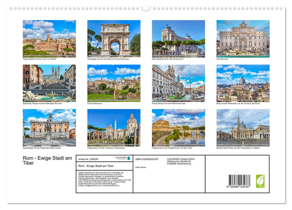 Rom - Ewige Stadt am Tiber (CALVENDO Wandkalender 2027)