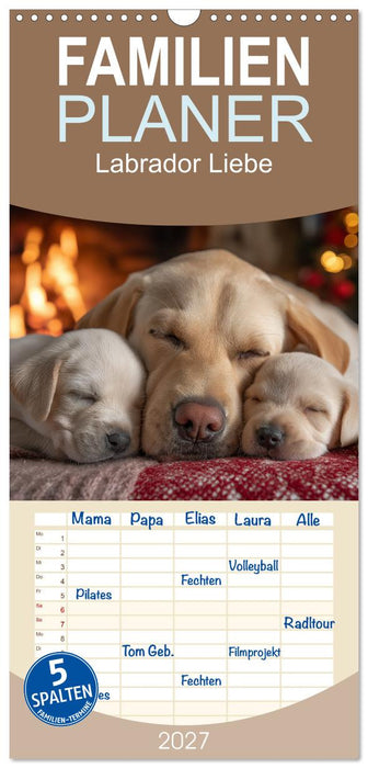 Labrador Liebe (CALVENDO Familienplaner 2027)