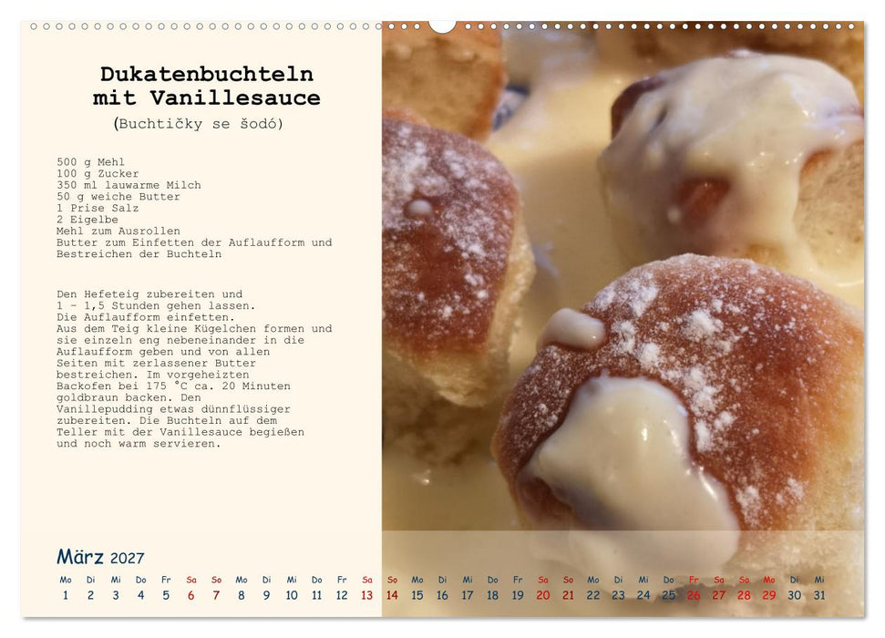 Böhmen - Rezepte und Klassiker aus meiner Kindheit (CALVENDO Wandkalender 2027)