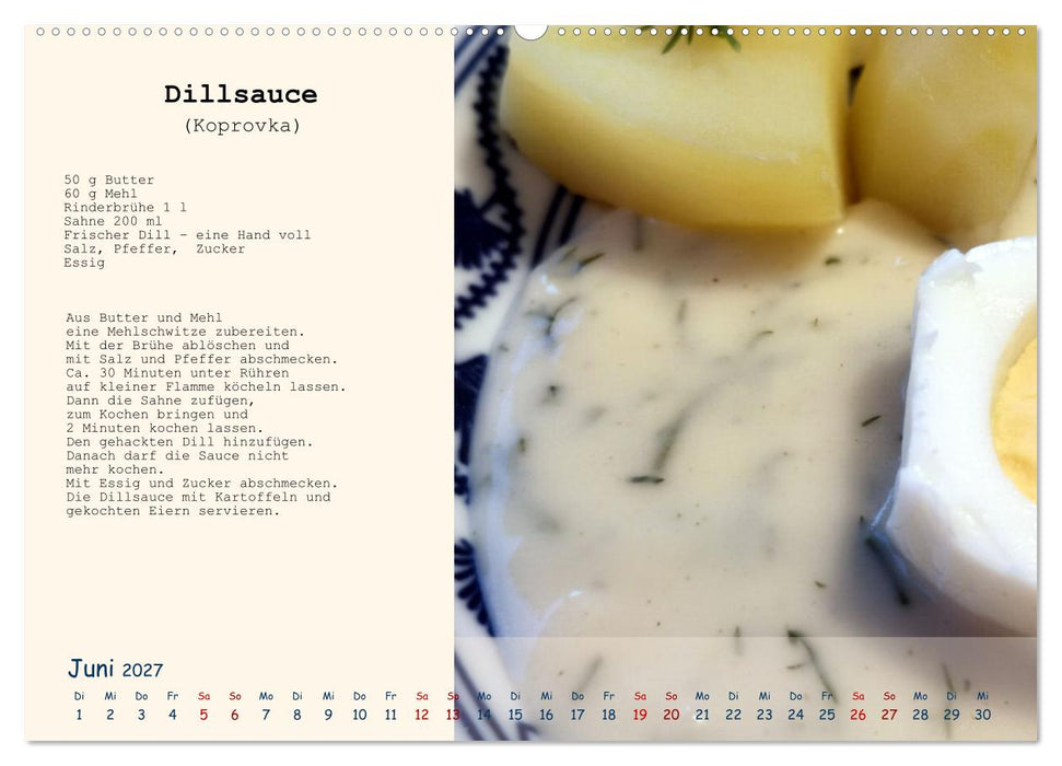 Böhmen - Rezepte und Klassiker aus meiner Kindheit (CALVENDO Wandkalender 2027)