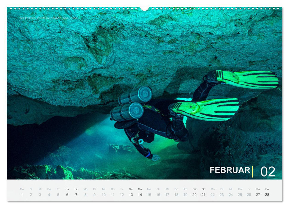 Cenoten Tauchen (CALVENDO Wandkalender 2027)