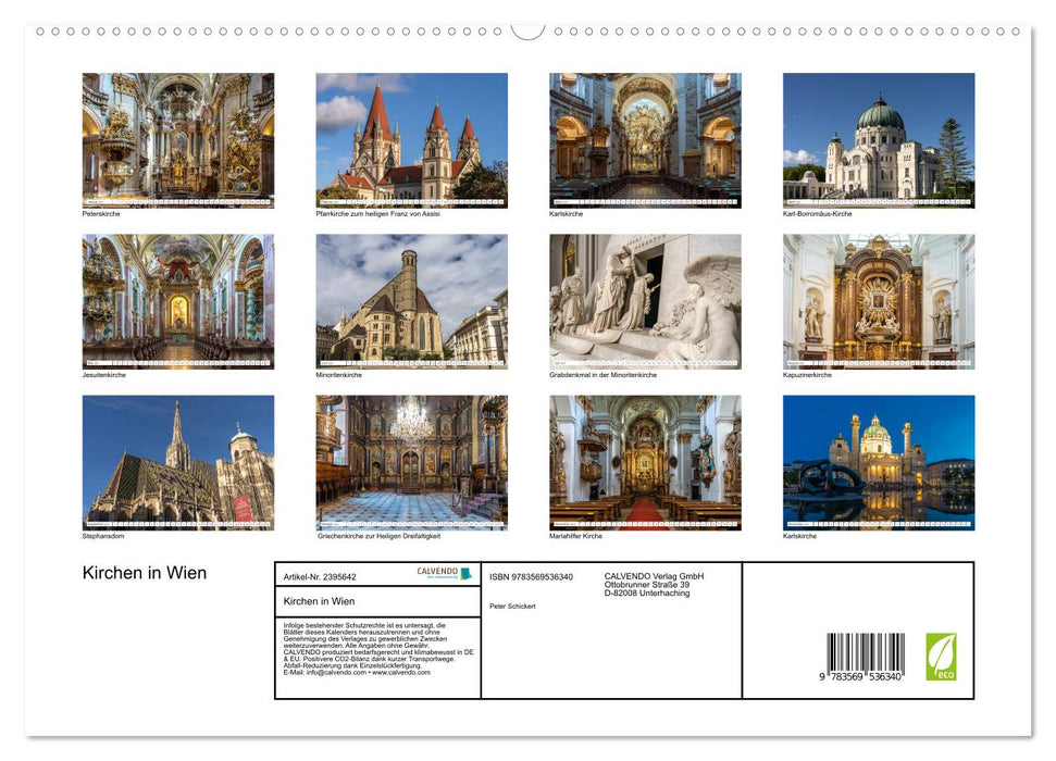 Kirchen in Wien (CALVENDO Premium Wandkalender 2027)
