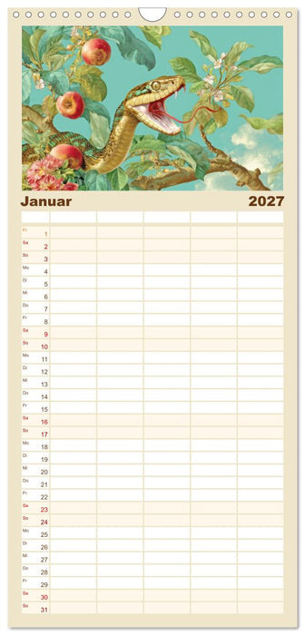 Exotische Pflanzenwelt - Illustrationen (CALVENDO Familienplaner 2027)