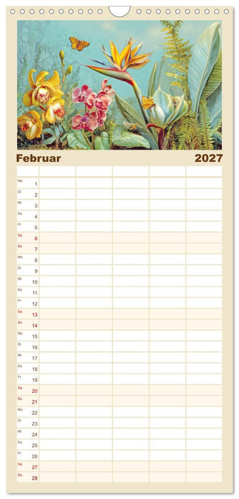 Exotische Pflanzenwelt - Illustrationen (CALVENDO Familienplaner 2027)