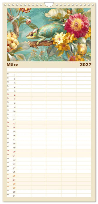 Exotische Pflanzenwelt - Illustrationen (CALVENDO Familienplaner 2027)