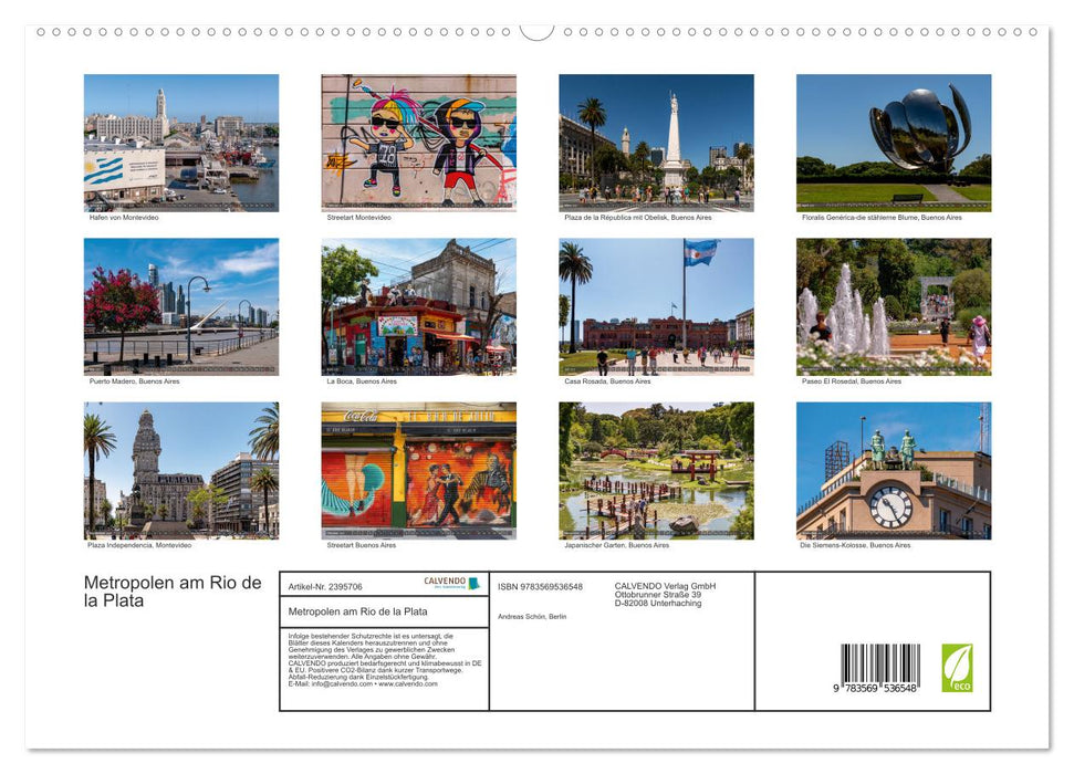 Metropolen am Rio de la Plata (CALVENDO Premium Wandkalender 2027)
