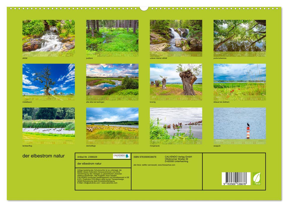 der elbestrom natur (CALVENDO Premium Wandkalender 2027)