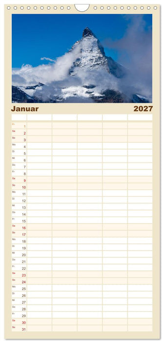 Eine Helireise ums Matterhorn (CALVENDO Familienplaner 2027)