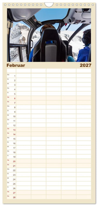 Eine Helireise ums Matterhorn (CALVENDO Familienplaner 2027)