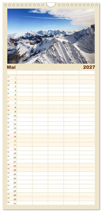 Eine Helireise ums Matterhorn (CALVENDO Familienplaner 2027)
