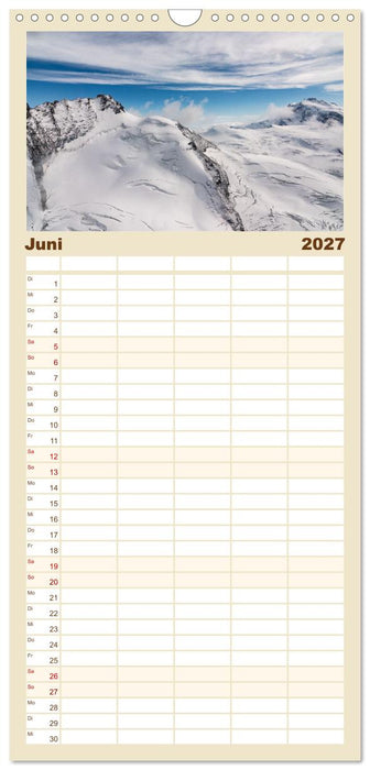 Eine Helireise ums Matterhorn (CALVENDO Familienplaner 2027)
