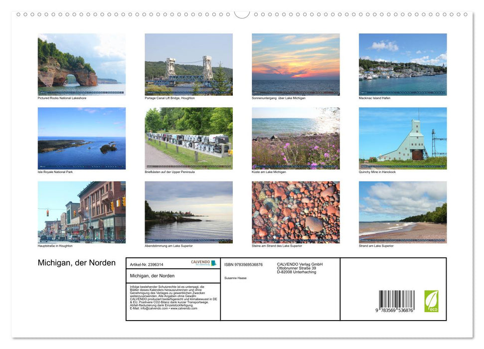 Michigan, der Norden (CALVENDO Premium Wandkalender 2027)