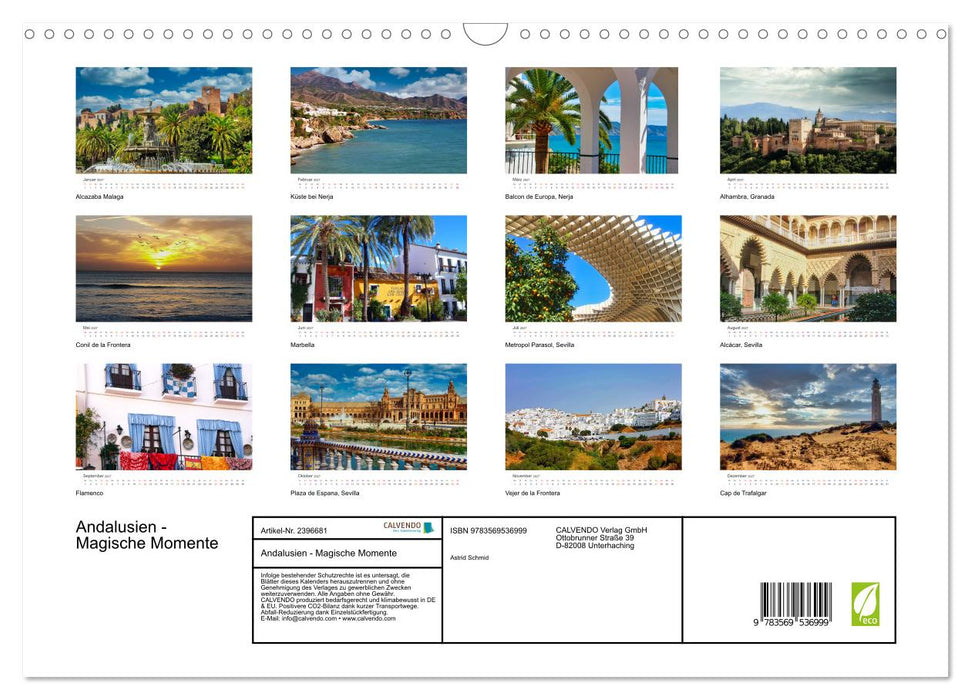 Andalusien - Magische Momente (CALVENDO Wandkalender 2027)