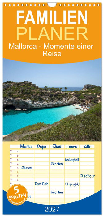 Mallorca - Momente einer Reise (CALVENDO Familienplaner 2027)